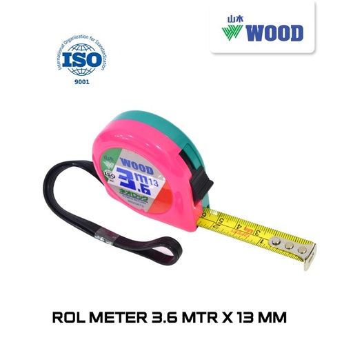 [EZM.0601378] Roll Meter / Meteran / Measuring Tape  WOOD 3.6 MTR X 13 MM