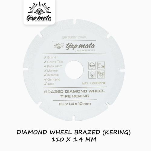 [EZM.0601417] TJAP MATA / CAP MATA Diamond Wheel/ Mata Potong 110 MM (Kering) Granit (Brazed)