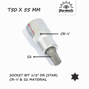 [EZM.0601436] TJAP MATA / CAP MATA Socket Bit 1/2" DR Star T55 x 55 MM