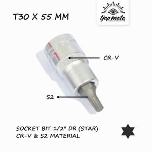 [EZM.0601438] TJAP MATA / CAP MATA Socket Bit 1/2" DR Star T30 x 55 MM