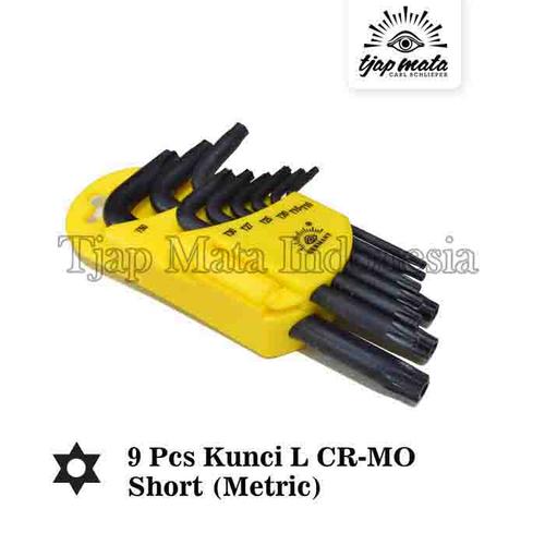 [EZM.0601441] TJAP MATA / CAP MATA Set 9 Kunci L CR - MO - Tamper Star (Short)