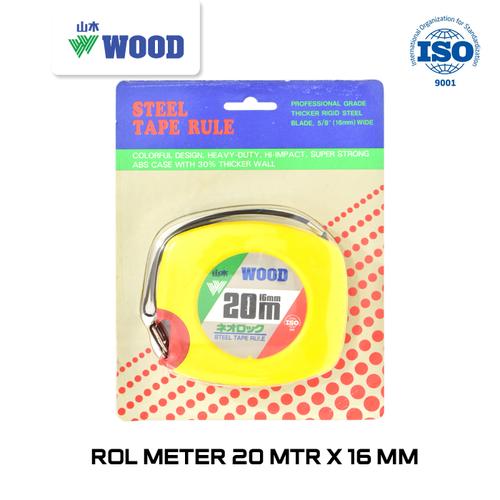 [EZM.0601444] Roll Meter / Meteran / Measuring Tape  WOOD 20 MTR X 16 MM