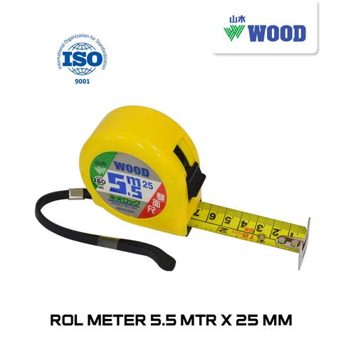 [EZM.0601448] Roll Meter / Meteran / Measuring Tape  WOOD 5.5 MTR X 25 MM