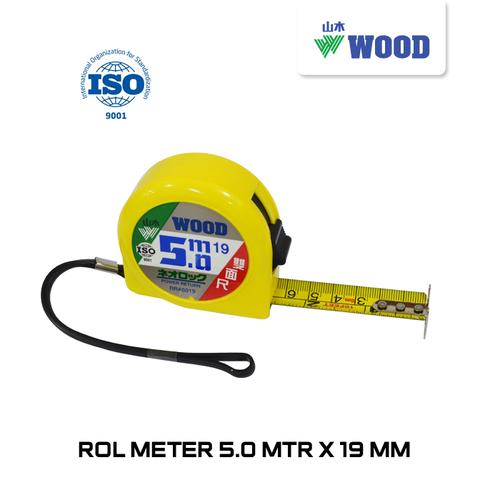 [EZM.0601451] Roll Meter / Meteran / Measuring Tape  WOOD 5.0 MTR X 19 MM