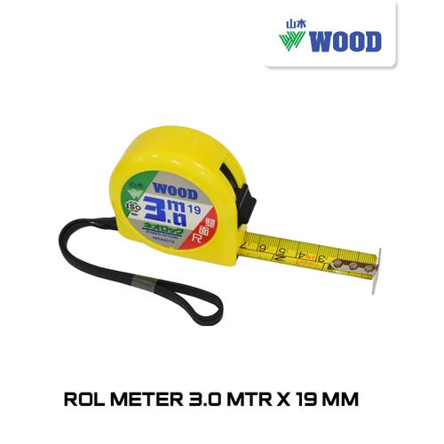 [EZM.0601453] Roll Meter / Meteran / Measuring Tape  WOOD 3.0 MTR X 19 MM