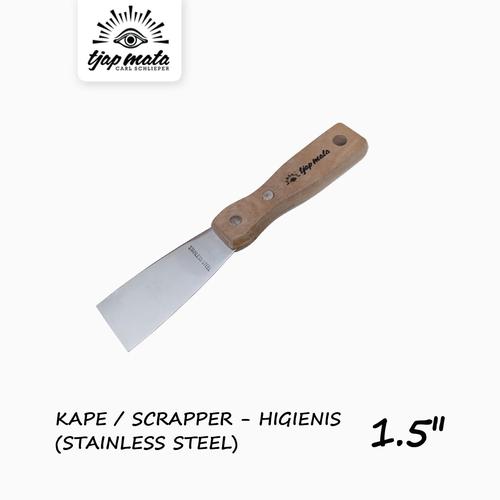 [EZM.0601460] TJAP MATA / CAP MATA Kape / Scrapper (Stainless Steel/Higienis) - 1.5 INC