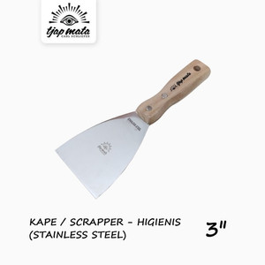 [EZM.0601462] TJAP MATA / CAP MATA Kape / Scrapper (Stainless Steel/Higienis) 3"