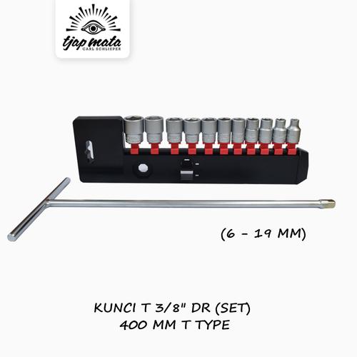 [EZM.0601464] TJAP MATA / CAP MATA Kunci Sock T 3/8” DR - SET (6-19 MM) LONG 400 MM