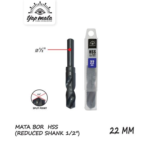 [EZM.0601481] TJAP MATA Mata Bor Besi / Drill Bits HSS Reduced Shank ½” - 22 MM
