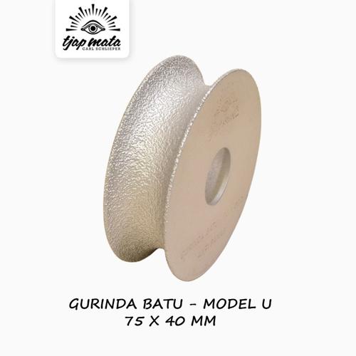 [EZM.0601499] TJAP MATA / CAP MATA Mata Pinggul Bevel/Gurinda Batu Model U 75X40MM