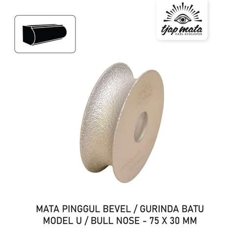 [EZM.0601500] TJAP MATA / CAP MATA Mata Pinggul Bevel/Gurinda Batu Model U 75X30MM