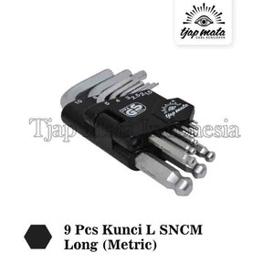 [EZM.0601574] TJAP MATA / CAP MATA Kunci L SET 9 PCS SNCM+V - (STAR)