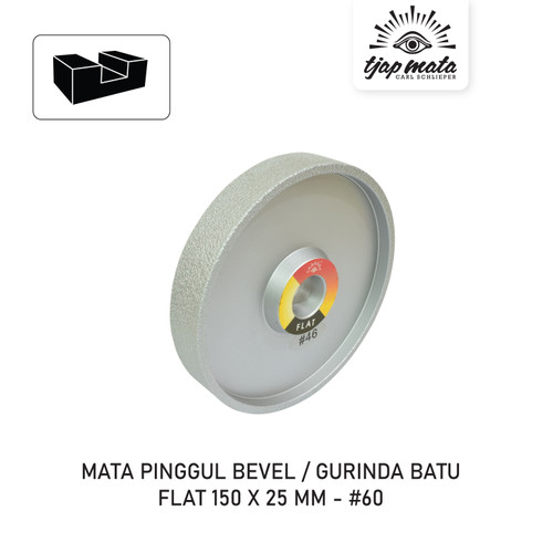 [EZM.0601593] TJAP MATA / CAP MATA Mata Pinggul Bevel/Grinda Batu Flat #60 - 150X25 MM X 1"