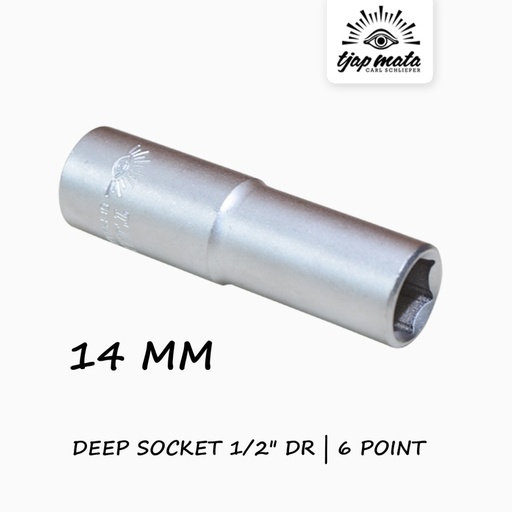 [EZM.0601648] TJAP MATA / CAP MATA  Deep Socket 1/2" DR 6 Point 14 MM