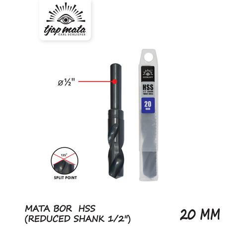 [EZM.0601702] TJAP MATA Mata Bor Besi / Drill Bits HSS Reduced Shank ½” - 20 MM