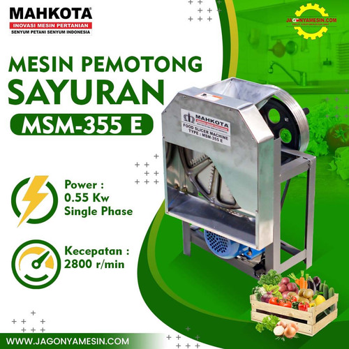 [EZM.0700177] Mesin Pemotong Sayuran Food Slicer Mahkota Stainless Original