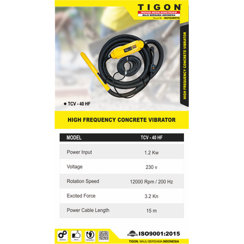 [EZM.0700185] TIGON CONVEYER VIBRATOR | HIGH FREQUENCY CONCRETE VIBRATOR | TIGON