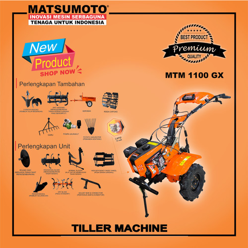 [EZM.0700348] MESIN CULTIVATOR BAJAK SAWAH KERING DAN BASAH TRAKTOR MTM-1100 GX