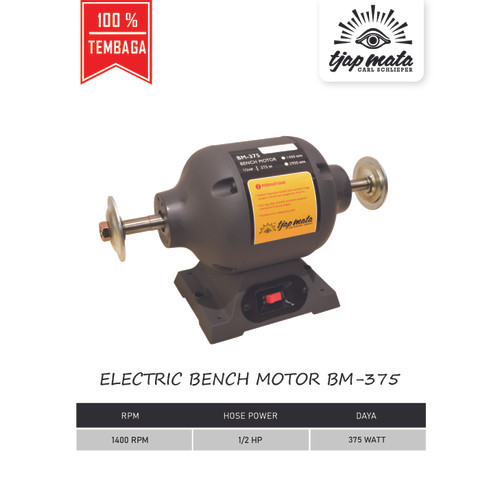 [EZM.0601707] TJAP MATA / CAP MATA Electric Bench Motor BM-375 (1400 RPM) 1/2 HP