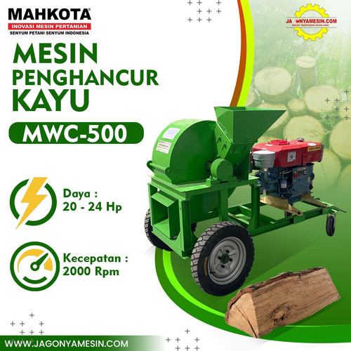 [EZM.0700168] mesin penghancur kayu 1500 KG / JAM wood crusher mahkota