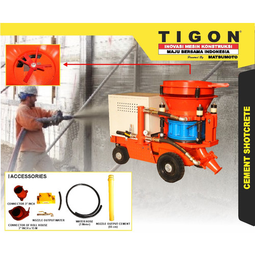 [EZM.0700199] MESIN PENYEMPROT SEMEN | TIGON CEMENT SHOTCRETE TCS-70 CE