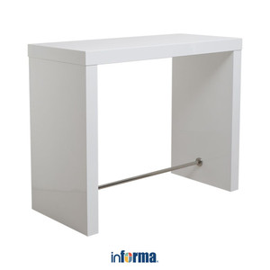 [EZO.0602238] Informa Ablock Meja Bar - Putih Bar Table Meja Makan Kafe Restoran Serbaguna Furniture Indoor Ruang Makan