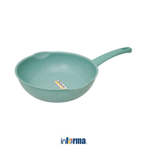 [EZO.0602972] Informa Cooking Color 26 cm Kay Wajan Penggorengan Wok Marble - Hijau