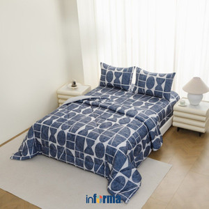 [EZO.0602574] Informa Seprai Microfiber Uptown Sprei Motif Seprai Aesthetic Seprei Sheet Set Bed Sheet Aksesoris Tempat Tidur Set Sarung Bantal Sarung Guling