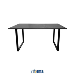 [EZO.0602465] Informa Hawton Meja Makan - Hitam Dining Table Dinner Table Meja Kursi Ruang Makan Aesthetic Furniture Dining Room