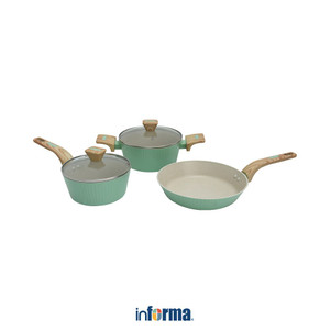[EZO.0601955] Informa Cooking Color Set 5 Pcs Sienna Perlengkapan Masak - Hijau Mint Cookware Set Set Wajan Peralatan Masak Kitchen Tools