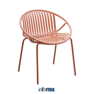 [EZO.0601130] Informa Frill Kursi Teras - Merah Terracotta Balcony Chair Kursi Outdoor Serbaguna Furniture Rumah Tempat Duduk Kursi Halaman Balkon
