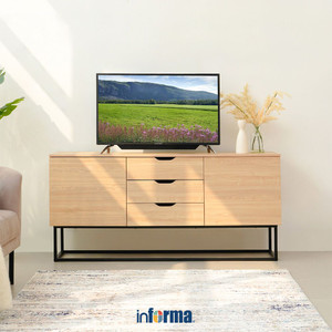 [EZO.0602404] Informa Jesse Rak Tv High - Cokelat Oak Tv Stand Furnitur Indoor Rumah Meja Rak Tivi Tempat Pajangan Televisi