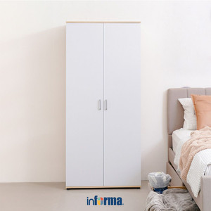 [EZO.0602892] Informa Rana Kabinet Dengan Rak 6 Tingkat - Putih/Cokelat Maple