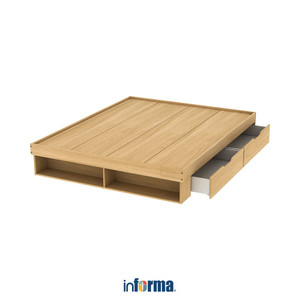 [EZO.0602423] Informa 160X200 cm Gio Tempat Tidur - Euro Oak Ranjang Kasur Divan Tempat Tidur Furniture Kamar Tempat Matras
