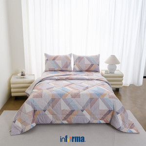 [EZO.0601999] Informa 120X200 cm Set 4 Pcs Seprai Double Microfiber Xeno Sprei Seprai Aesthetic Seprei Sheet Set Bed Sheet Aksesoris Tempat Tidur Set Sarung Bantal Sarung Guling
