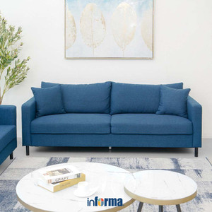 [EZO.0601144] Informa Nordia Anniston Sofa Fabric 3 Seater Dallas Tempat Duduk Empuk Sofa Ruang Tamu Furniture Indoor Rumah Fabric Couch