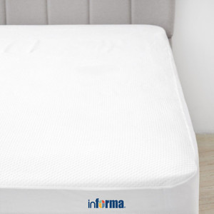 [EZO.0602043] Informa Sleep 160X200 cm Pelindung Kasur Bamboo Sandwich - Putih Mattress Protector Penutup Atas Kasur Alas Matras Pelindung Tempat Tidur