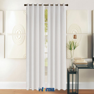 [EZO.0601796] Informa 140X250 cm Set 2 Pcs Gorden Faux Linen - Beige