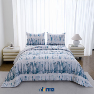 [EZO.0602002] Informa 180X200 cm Set 6 Pcs Seprai King Microfiber Xanna Sprei Seprai Aesthetic Seprei Sheet Set Bed Sheet Aksesoris Tempat Tidur Set Sarung Bantal Sarung Guling