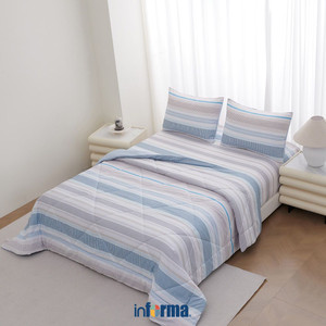 [EZO.0602486] Informa 160X200X30 cm Set 6 Pcs Seprai Queen Microfiber Vanco Sprei Motif Seprai Aesthetic Seprei Sheet Set Bed Sheet Aksesoris Tempat Tidur Set Sarung Bantal Sarung Guling