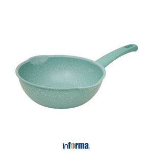 [EZO.0601907] Informa Cooking Color 20 cm Kay Wajan Penggorengan Wok Marble - Hijau