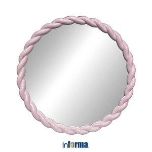 [EZO.0602010] Informa 60X60 cm Cermin Dinding Round - Pink Wall Mirror Kaca Dinding Dekorasi Rumah Cafe Resto Hotel Home Decoration