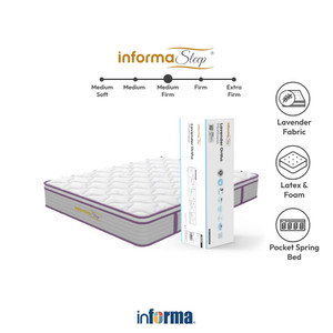 [EZO.0602252] Informa Sleep 180X200X30 cm Lavender Ortho Kasur Pocket Springbed In Box Mattress Matras Kasur Tidur King Perlengkapan Kamar Tidur