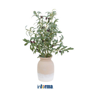 [EZO.0606014] Informa Tanaman Artifisial Olive Branch Dengan Pot H71 - Hijau Tumbuhan Tanaman Buatan Dekorasi Plant Sintetis Pajangan Rumah Serbaguna Hiasan Property Foto