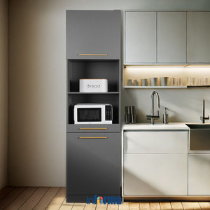 [EZO.0602393] Informa Neo Dakota Kabinet Dapur Tall - Abu-Abu Kitchen Cabinet Lemari Kabinet Serbaguna Furniture Indoor Dapur Furnitur Rumah