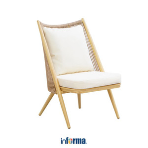 [EZO.0602344] Informa Harper Kursi Lounge - Cokelat Aesthetic Chair Kursi Santai Serbaguna Kursi Tamu Rumah Kantor