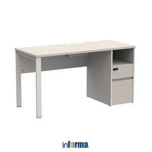 [EZO.0602418] Informa Sieben Meja Kantor 140 Iw - Putih Office Table Furnitur Kantor Meja Kerja Belajar Serbaguna