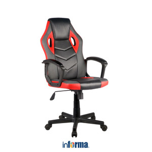 [EZO.0602432] Informa Obito Kursi Gaming - Merah/Hitam Gaming Chair Tempat Duduk Bermain Game Profesional Kursi Komputer