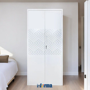 [EZO.0602508] Informa Kelly Lemari Pakaian 2 Pintu - Pintu Wardrobe Storage Kabinet Tempat Simpan Baju Lemari Pintu Ayun Tarik Aesthetic