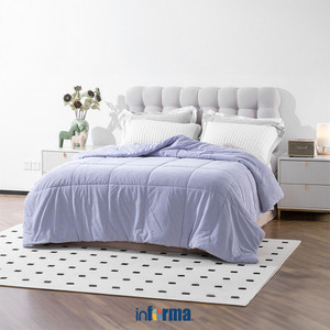 [EZO.0602525] Informa 210X210 cm Corduroy Bed Cover Polyester - Ungu Selimut Ranjang Polos Pelapis Tempat Tidur Blanket Aksesoris Tempat Tidur